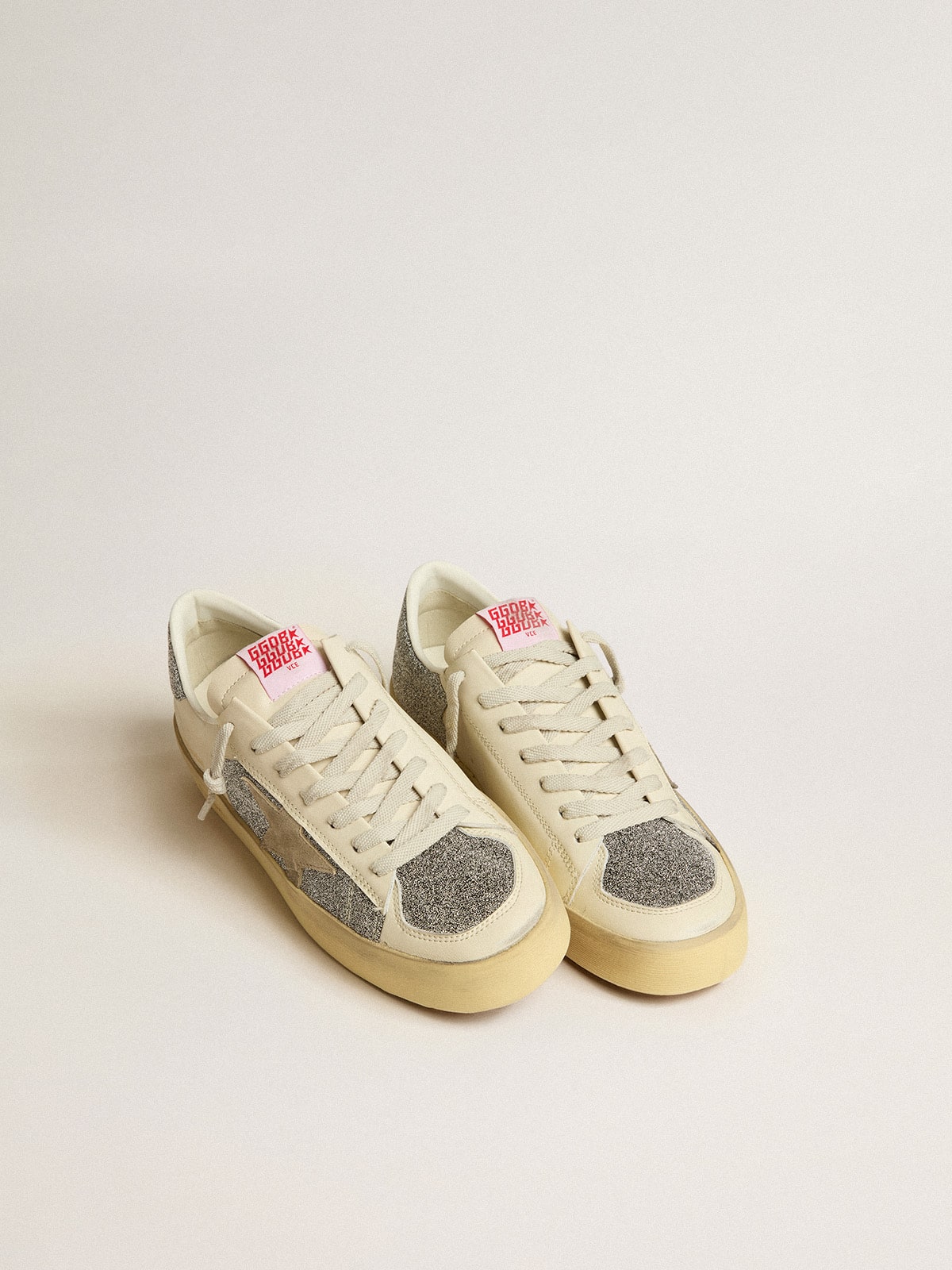 Men's Stardan in suede with sand star and Swarovski crystal inserts - Golden Goose Men