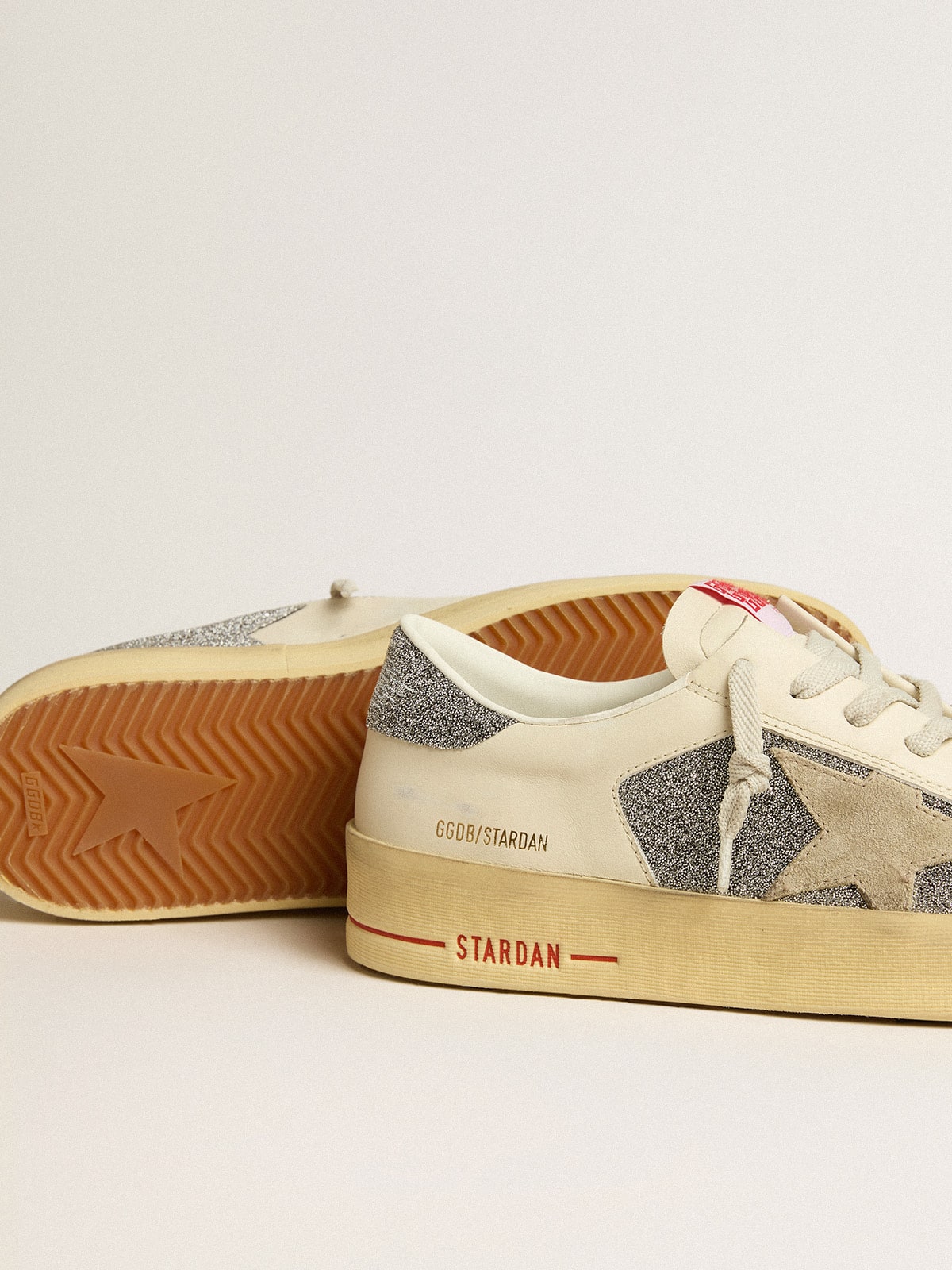 Men's Stardan in suede with sand star and Swarovski crystal inserts - Golden Goose Men