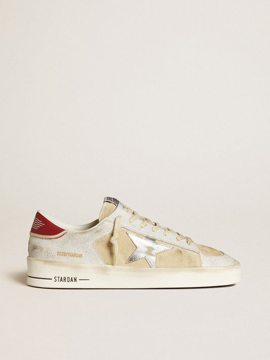 Men's Stardan in nubuck and crackle leather with silver metallic leather star - Golden Goose Men