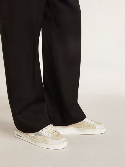 Men's Stardan in nubuck and crackle leather with silver metallic leather star - Golden Goose Men