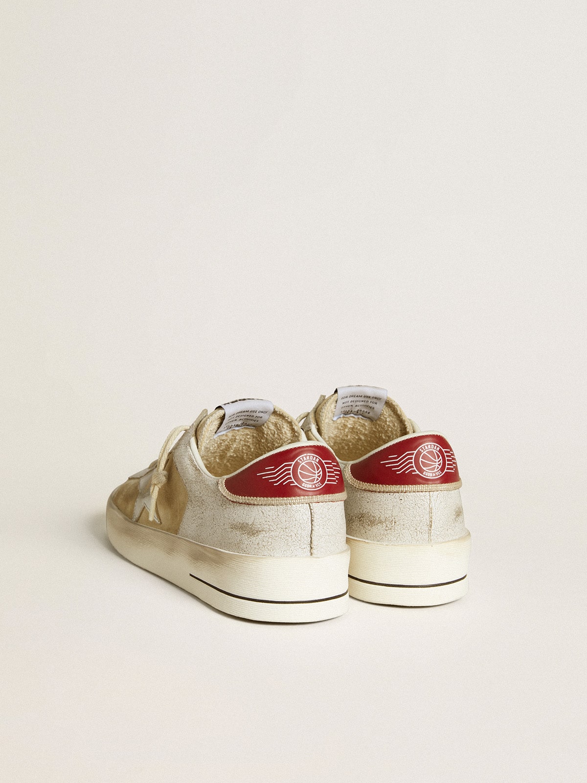 Men's Stardan in nubuck and crackle leather with silver metallic leather star - Golden Goose Men