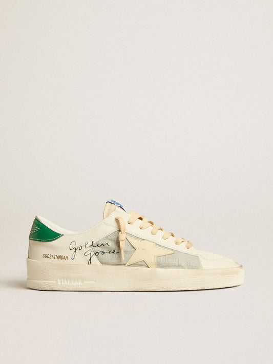 Stardan in white nappa leather with cream-colored leather star - Golden Goose Men