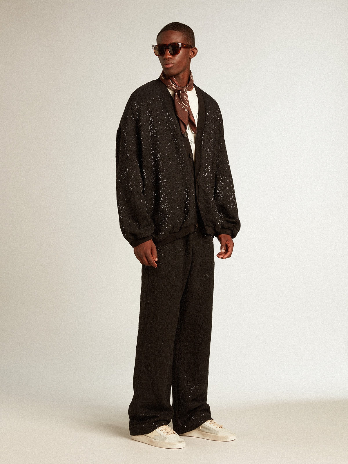 Stardan in white nappa leather with cream-colored leather star - Golden Goose Men