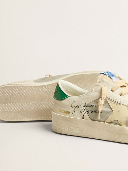 Stardan in white nappa leather with cream-colored leather star - Golden Goose Men