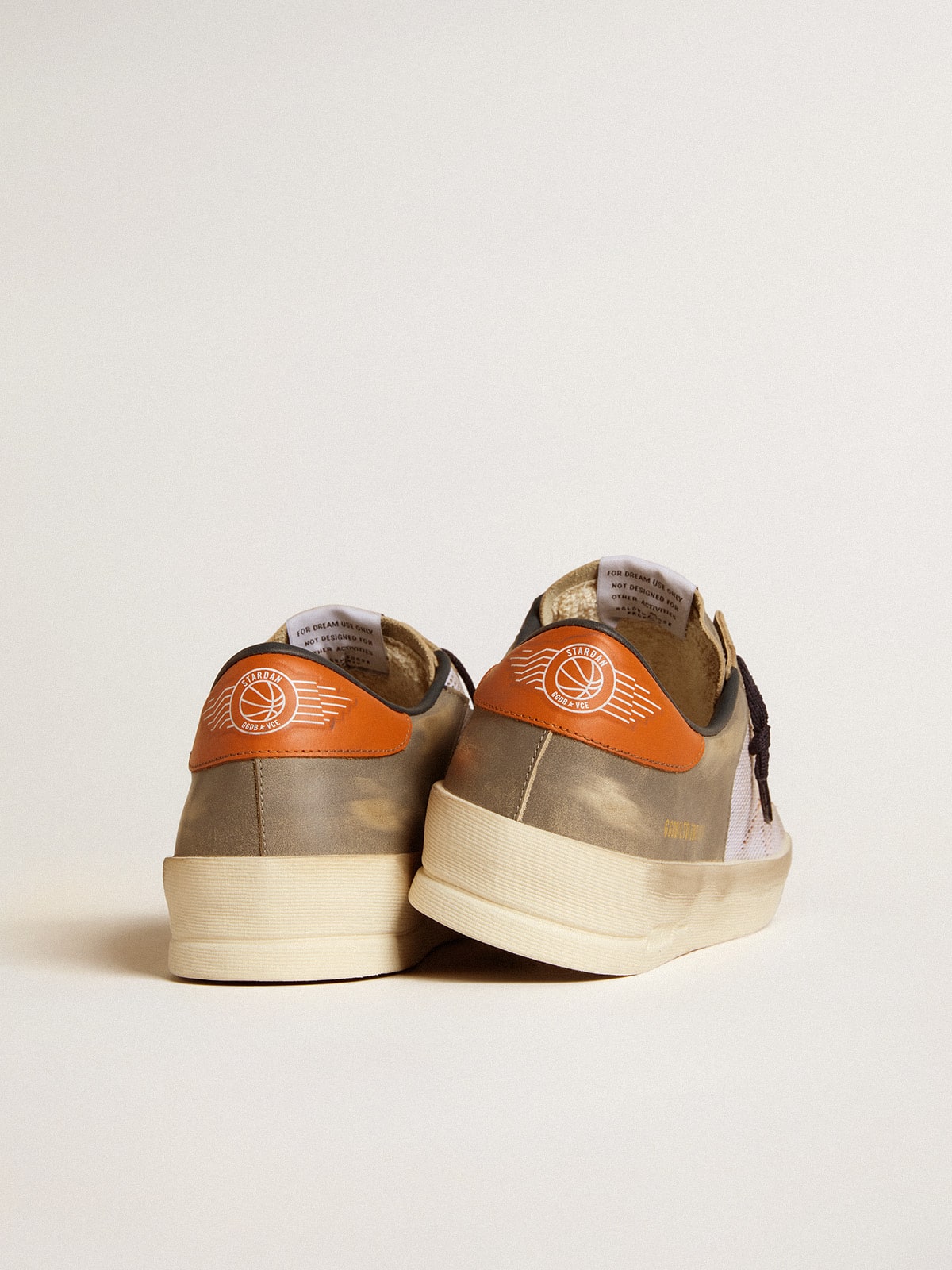 Stardan LTD in gray leather and mesh with leather star and heel tab - Golden Goose Men