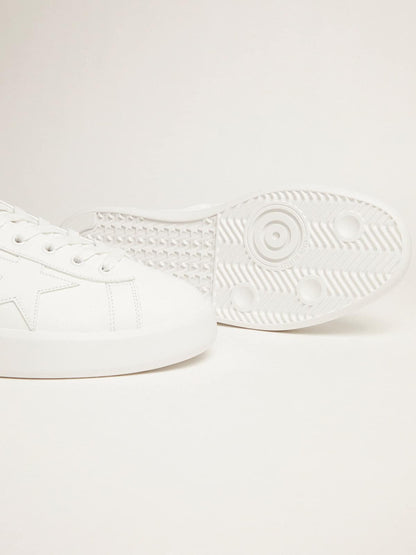 White Purestar sneakers with fluorescent orange heel tab - Golden Goose Men