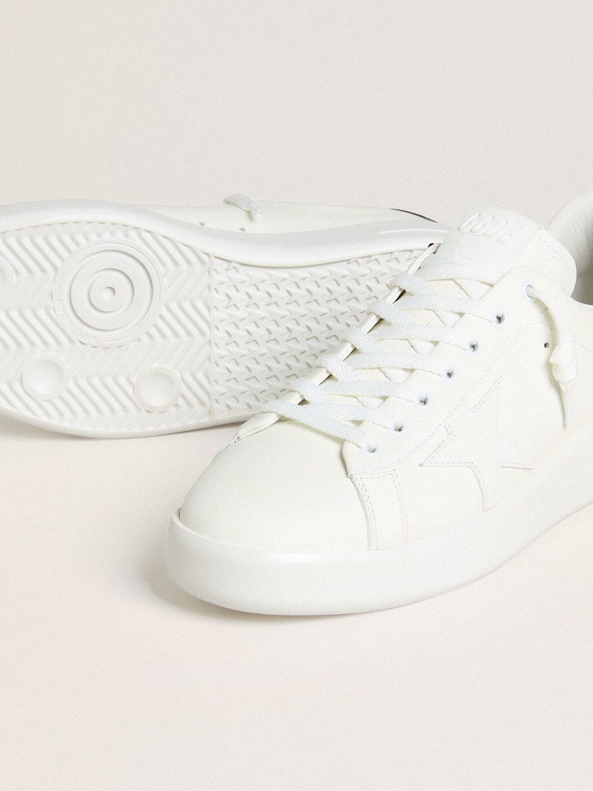 Men’s Purestar with white leather star and burgundy croc-print leather heel tab - Golden Goose Men