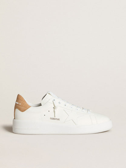 Men's Purestar with leather star and croc-print leather heel tab - Golden Goose Men