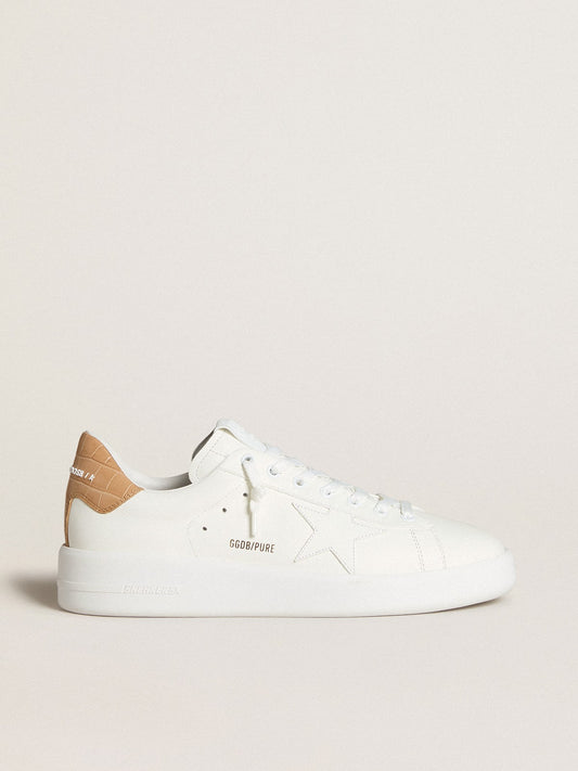 Men's Purestar with leather star and croc-print leather heel tab - Golden Goose Men
