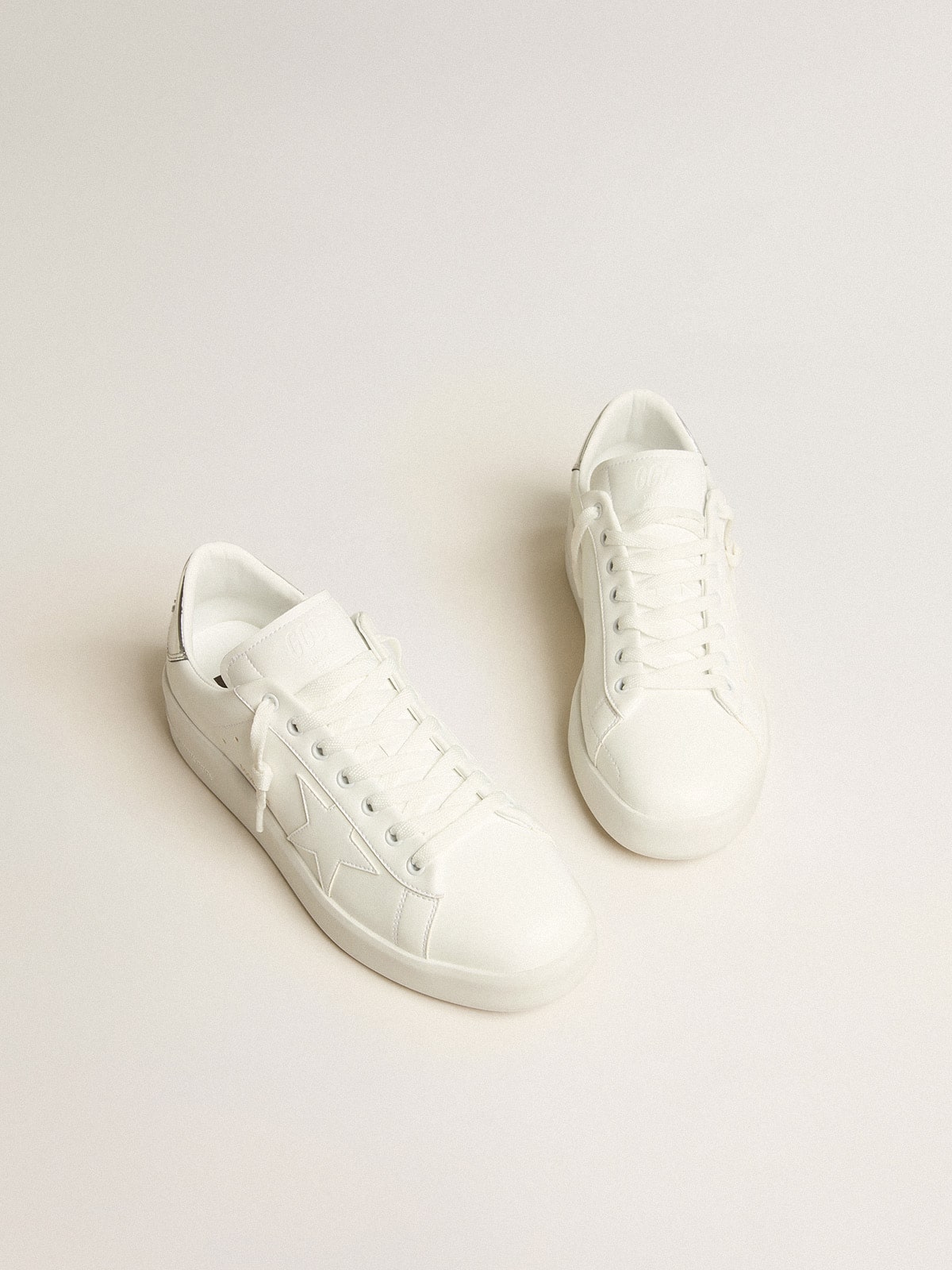 Men’s bio-based Purestar with white star and mirror-effect heel tab - Golden Goose Men