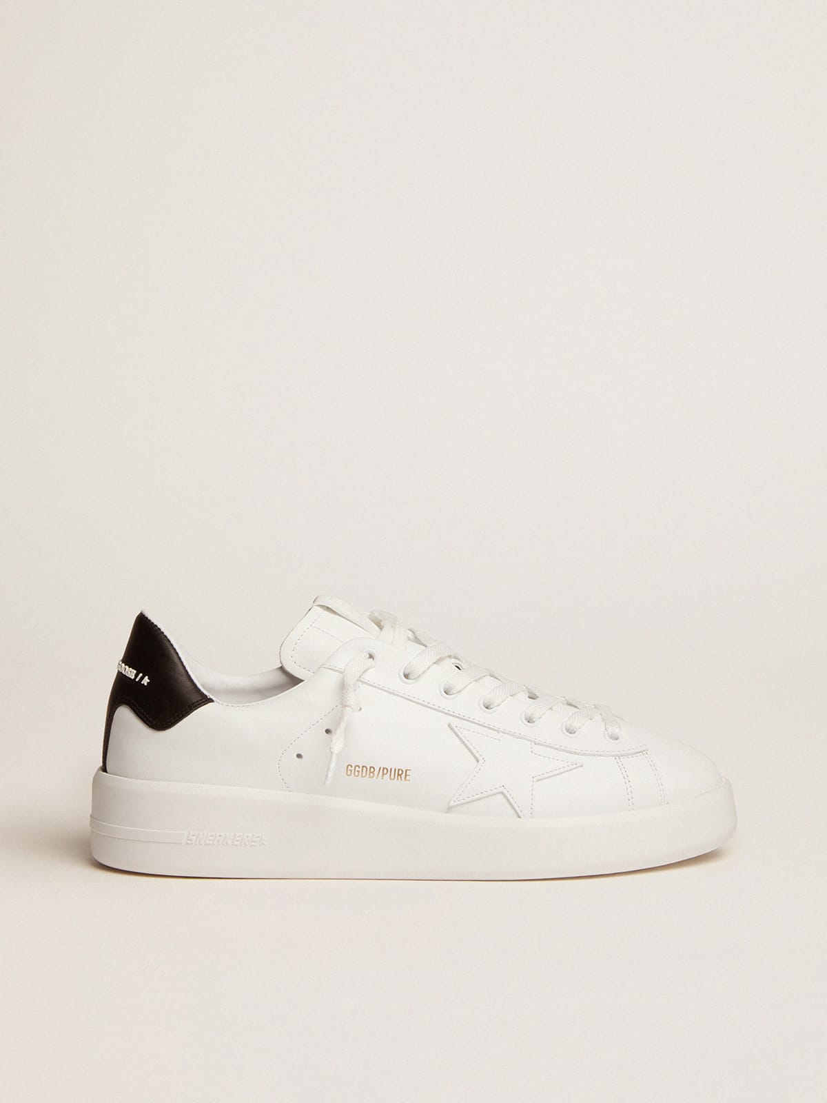 Men's Purestar with leather star and black leather heel tab - Golden Goose Men