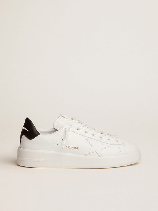 Men's Purestar with leather star and black leather heel tab - Golden Goose Men