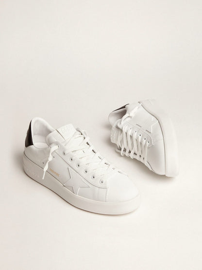 Men's Purestar with leather star and black leather heel tab - Golden Goose Men