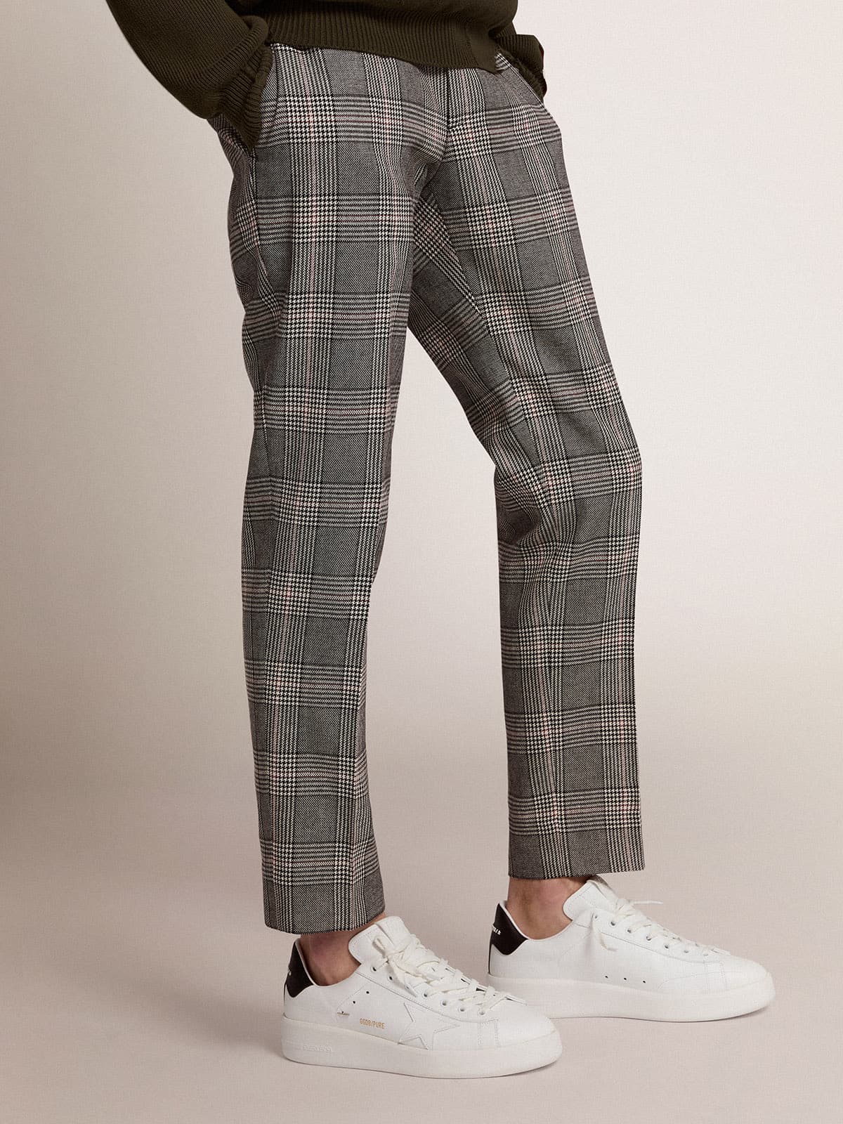 Men's Purestar with leather star and black leather heel tab - Golden Goose Men