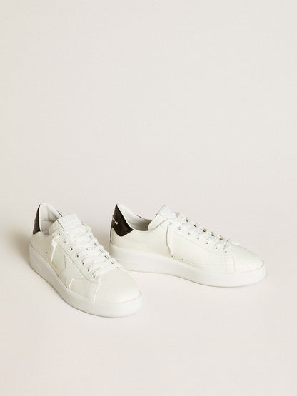 Men’s Purestar with leather star and black patent leather heel tab - Golden Goose Men