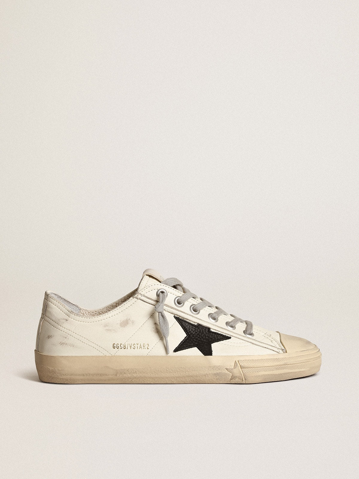 V-Star in nappa leather with black nubuck leather star - Golden Goose Men