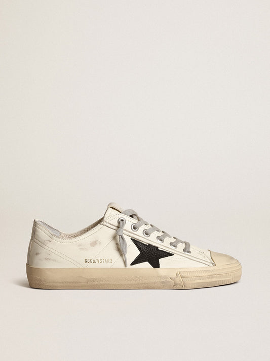 V-Star in nappa leather with black nubuck leather star - Golden Goose Men