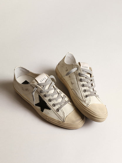 V-Star in nappa leather with black nubuck leather star - Golden Goose Men