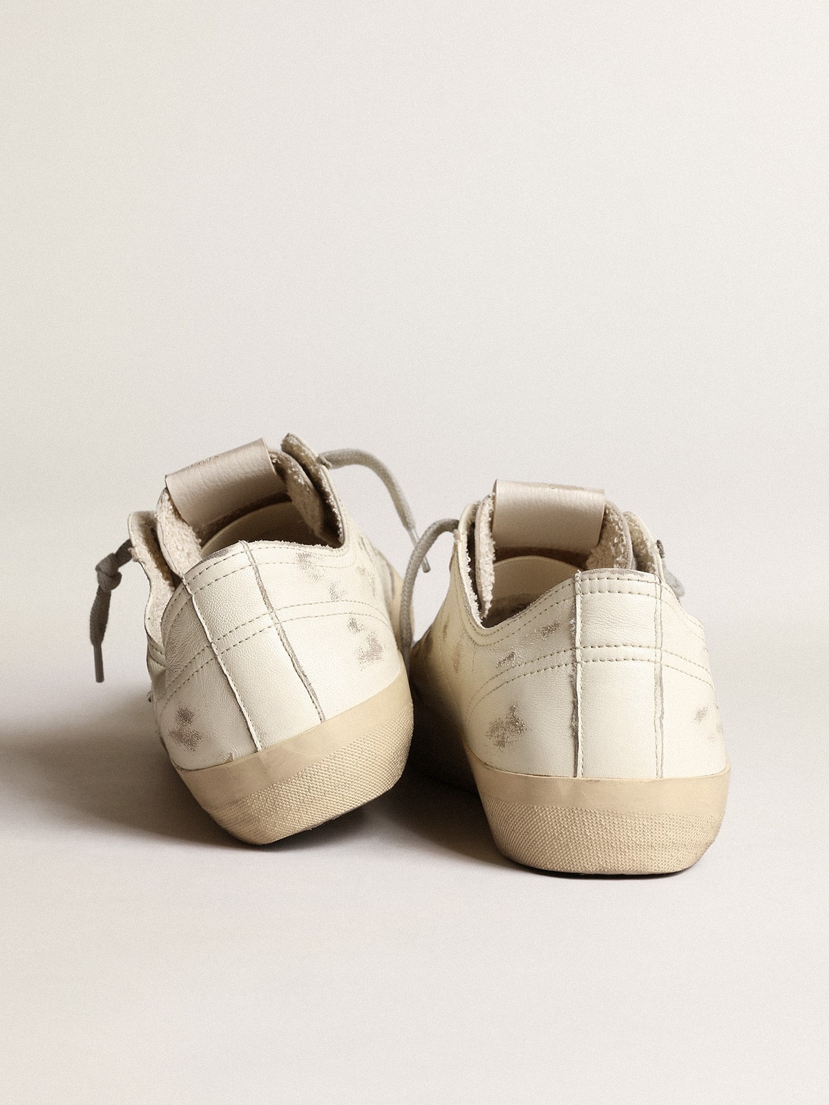 V-Star in nappa leather with black nubuck leather star - Golden Goose Men