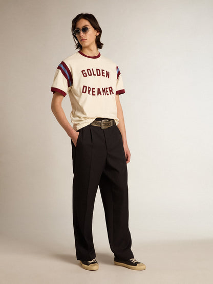 Men's V-Star in black nappa leather with a black leather star - Golden Goose Men