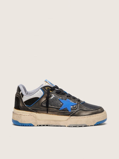 Men's Forty2 in black foam rubber and leather with TPU star and black leather heel tab - Golden Goose Men