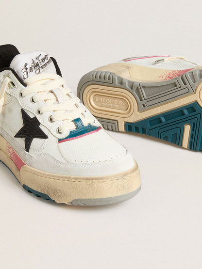 Men's Forty2 with black star and silver foiled leather heel tab - Golden Goose Men