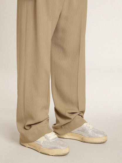 Forty2 in white leather and Swarovski crystals with white TPU star - Golden Goose Men
