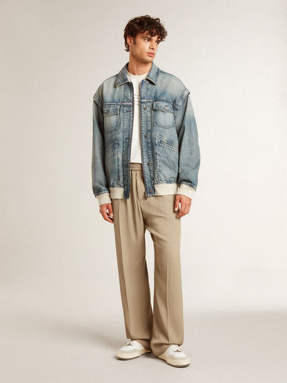 Men’s Forty2 with pink star and white leather heel tab - Golden Goose Men