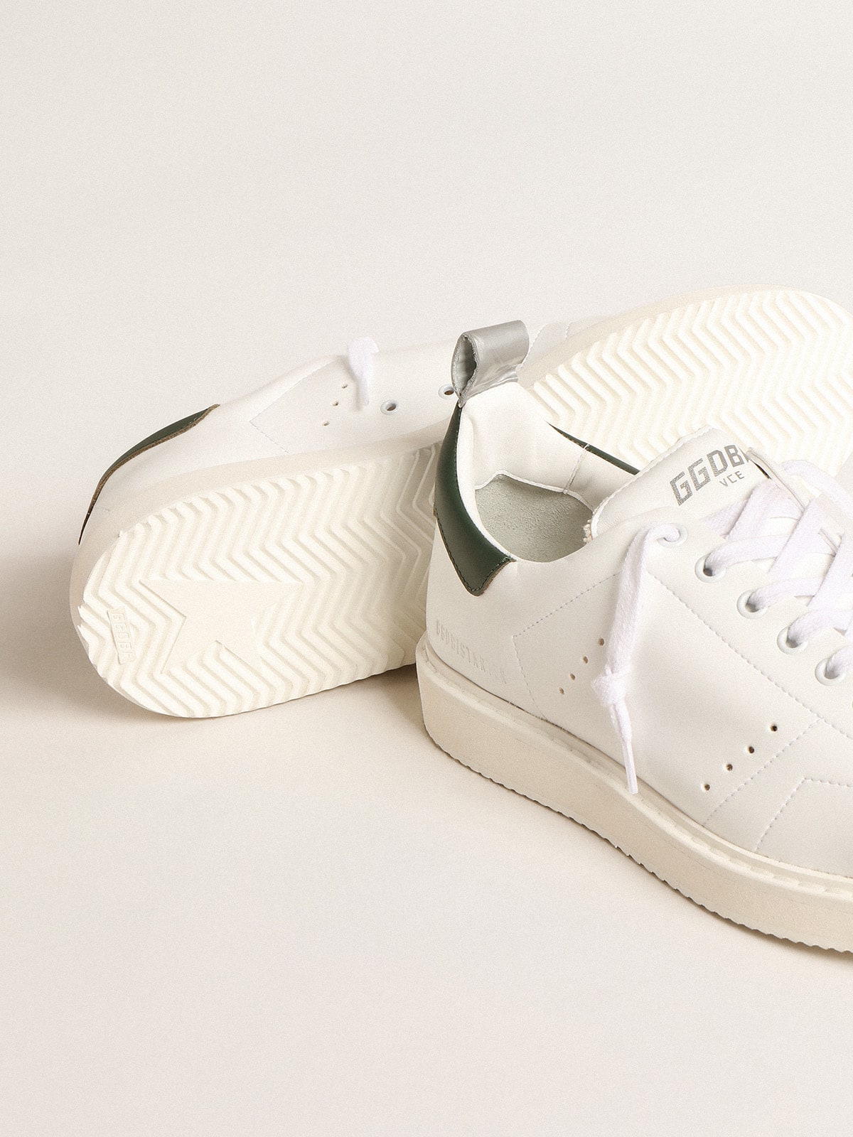 Bio-based Starter with green leather heel tab - Golden Goose Men