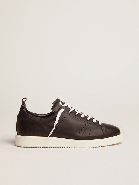 Men's Starter in leather with star printed on the heel tab - Golden Goose Men