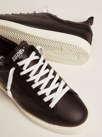 Men's Starter in leather with star printed on the heel tab - Golden Goose Men