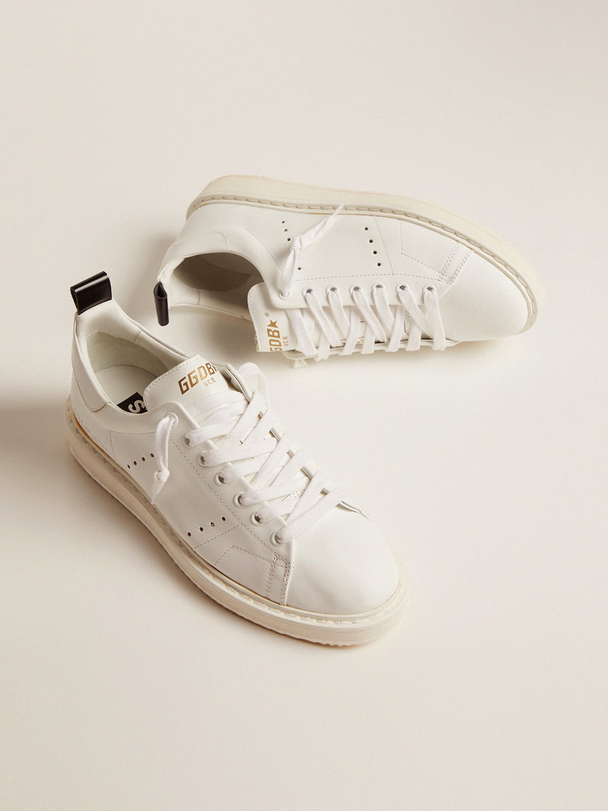 Men's Starter in leather with star on the heel tab - Golden Goose Men