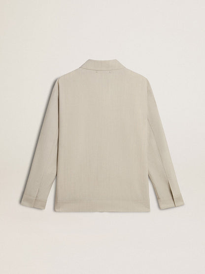 Men's khaki wool blend coach jacket - Golden Goose Men