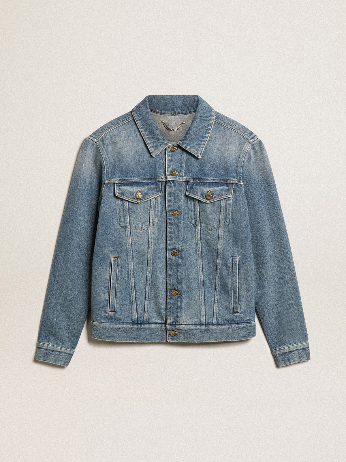 Men's denim jacket with medium wash - Golden Goose Men