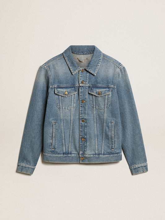 Men's denim jacket with medium wash - Golden Goose Men
