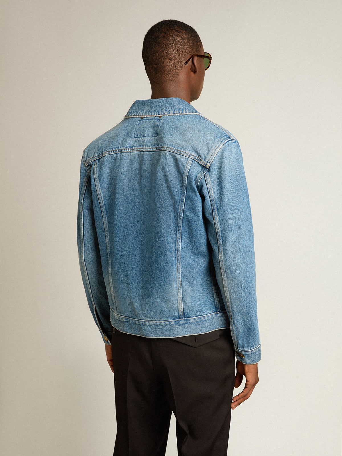 Men's denim jacket with medium wash - Golden Goose Men