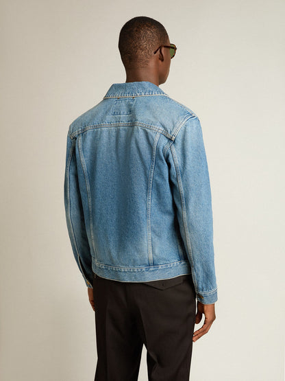 Men's denim jacket with medium wash - Golden Goose Men