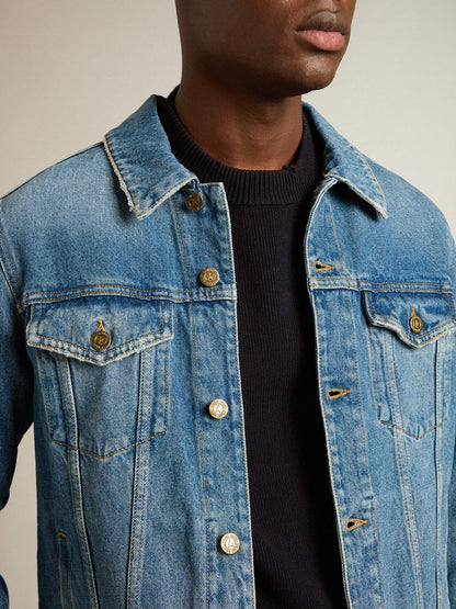 Men's denim jacket with medium wash - Golden Goose Men