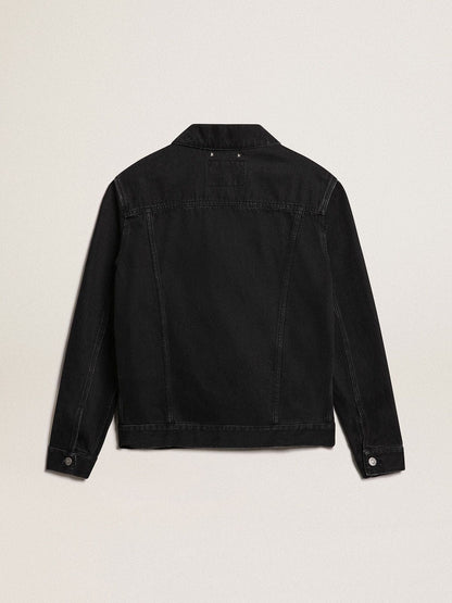 Men’s black one-wash denim jacket - Golden Goose Men