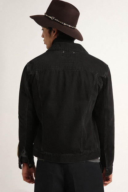 Men’s black one-wash denim jacket - Golden Goose Men