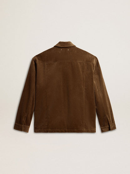 Men's olive-green corduroy jacket - Golden Goose Men