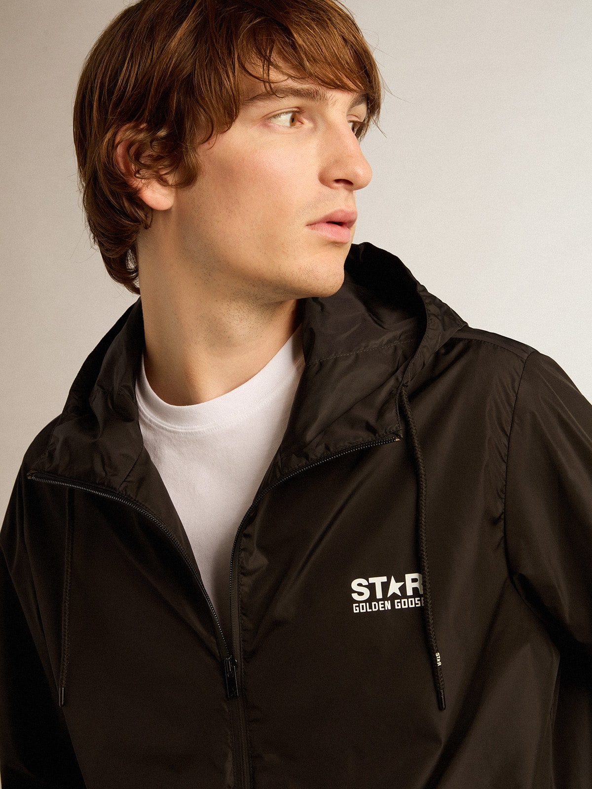 Men's black windbreaker | Golden Goose - Golden Goose Men