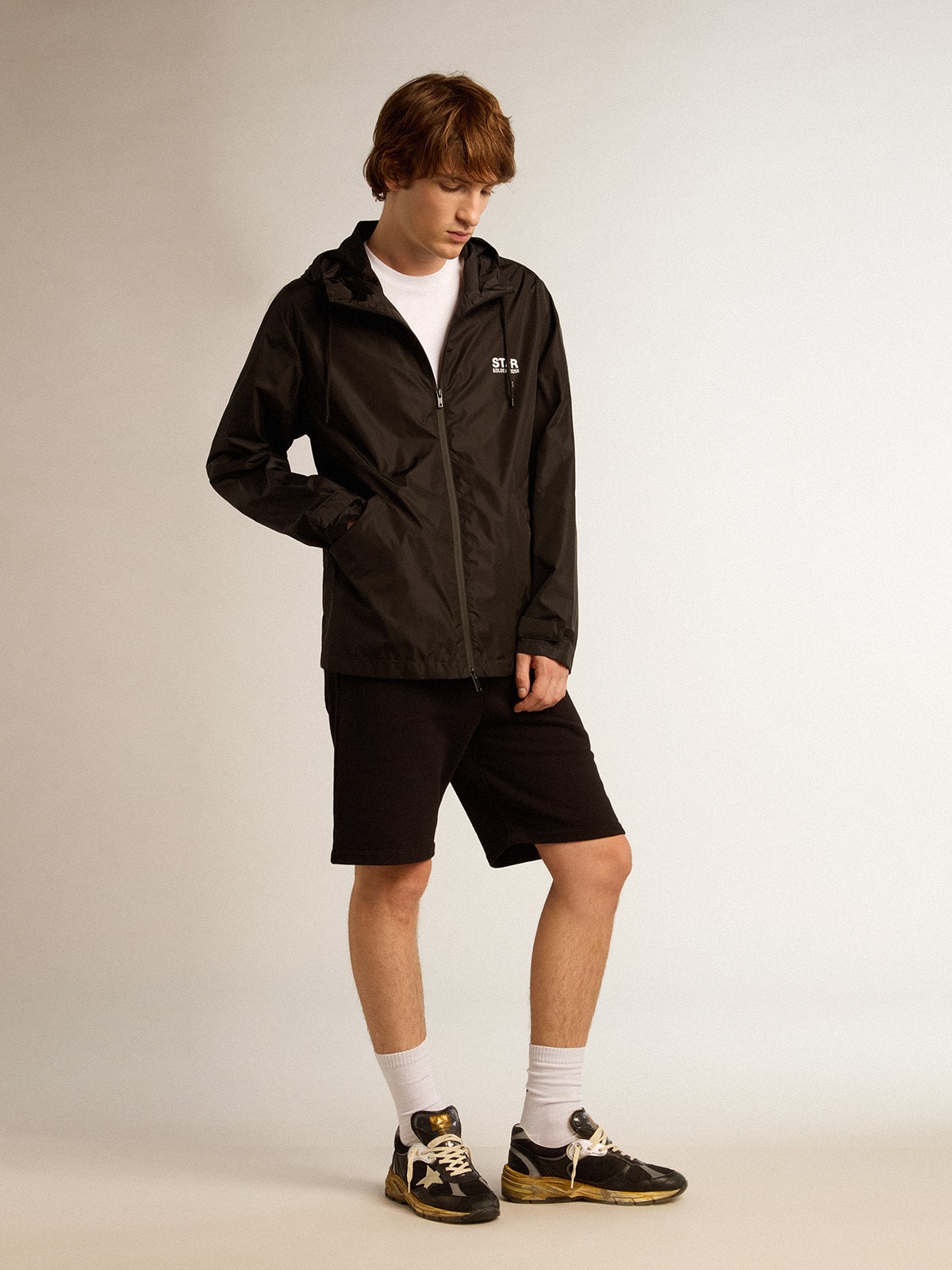 Men's black windbreaker | Golden Goose - Golden Goose Men