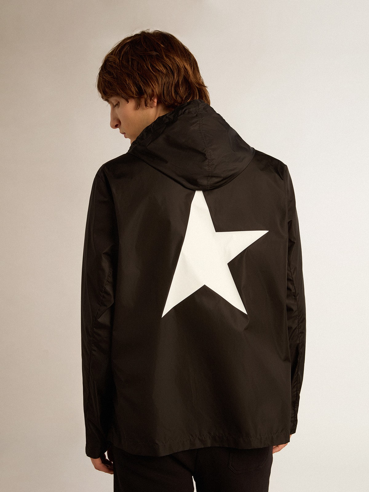 Men's black windbreaker | Golden Goose - Golden Goose Men