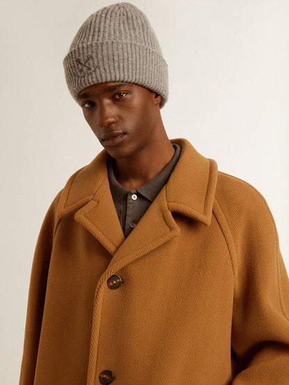 Men's single-breasted coat in tobacco - Golden Goose Men
