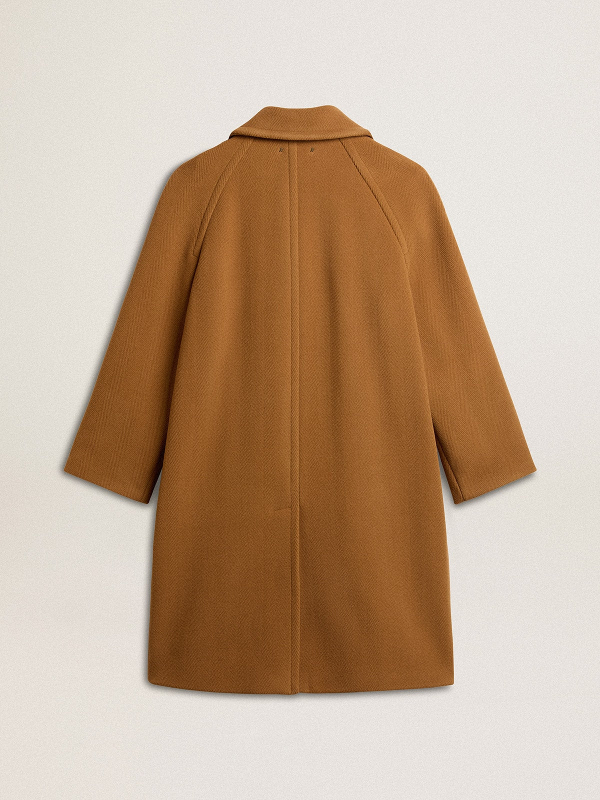 Men's single-breasted coat in tobacco - Golden Goose Men
