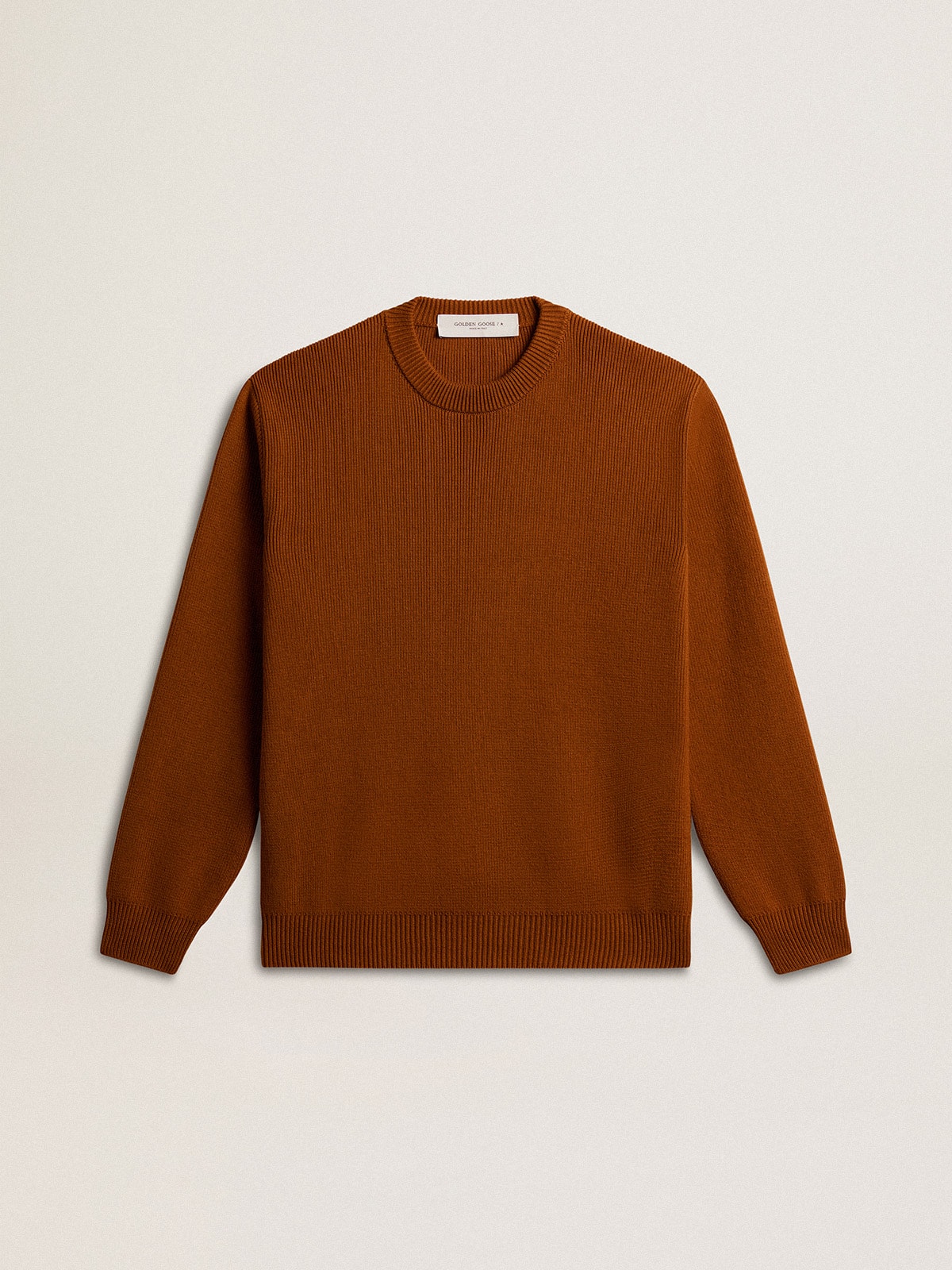 Men's crew-neck sweater with logo on the back - Golden Goose Men