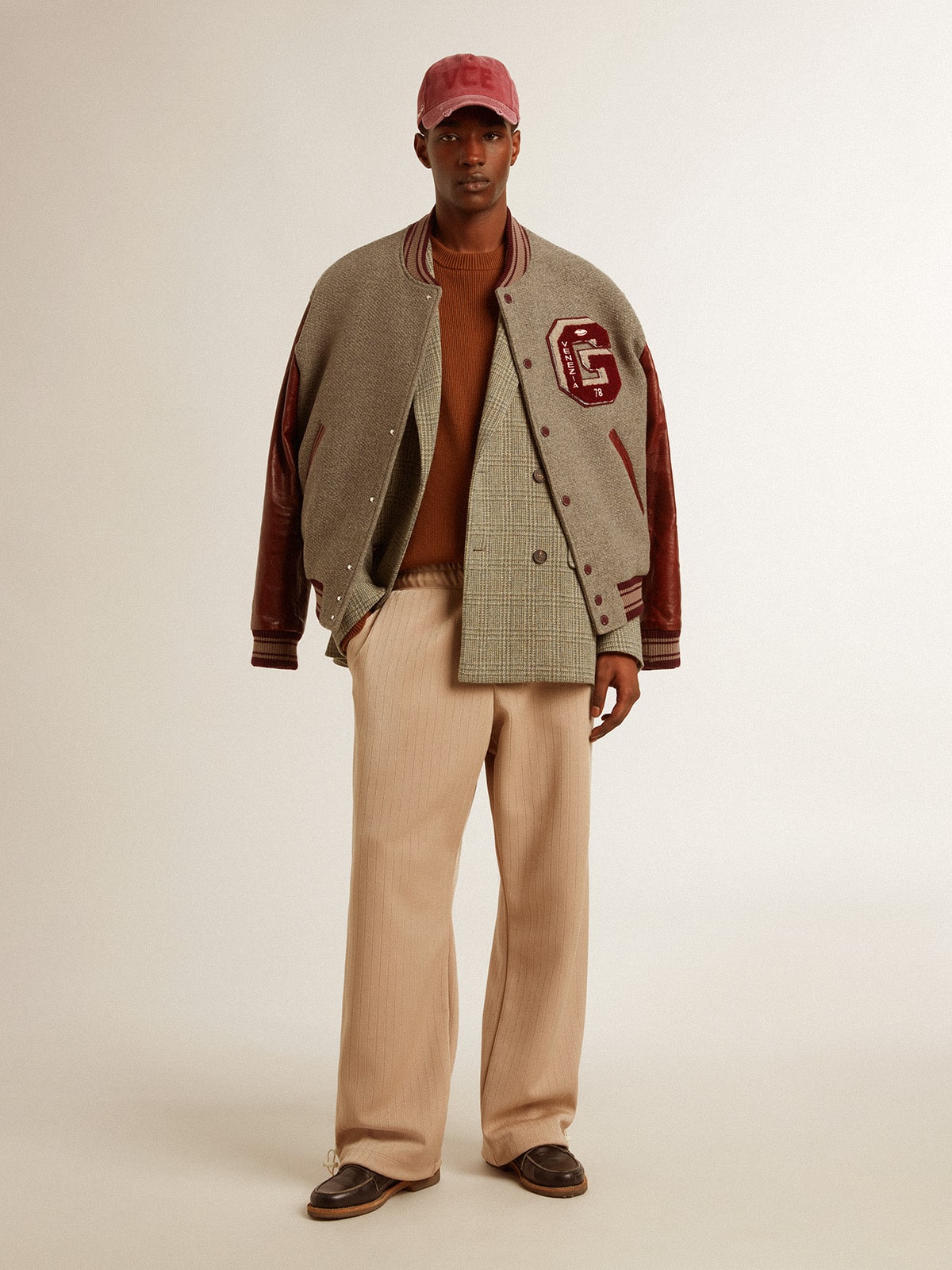 Men's crew-neck sweater with logo on the back - Golden Goose Men
