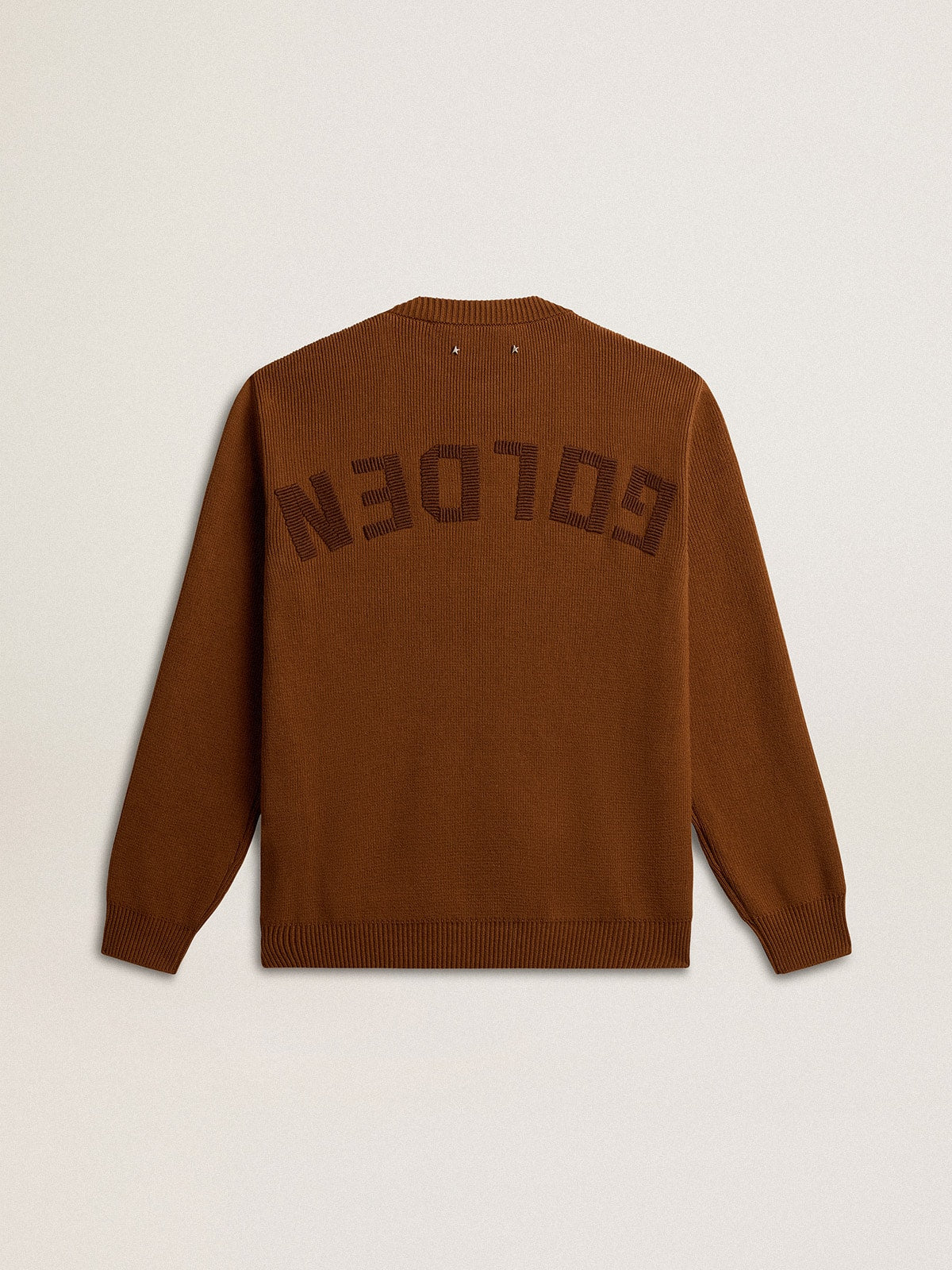 Men's crew-neck sweater with logo on the back - Golden Goose Men