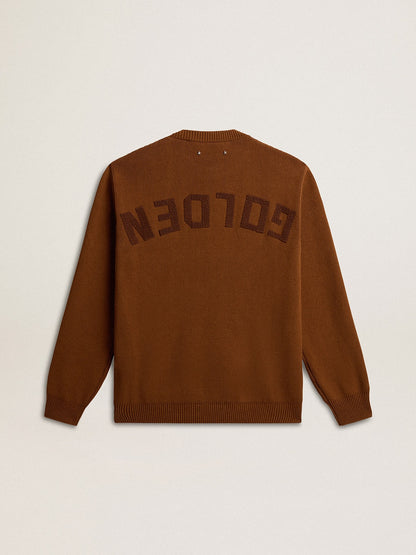 Men's crew-neck sweater with logo on the back - Golden Goose Men